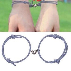 A Pair Of Couple Bracelet Set Woman’s Men’s Love Angel Wings Magnet Bracelet